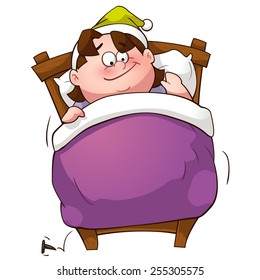 Big girl in small bed