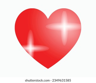 A big glossy shining heart