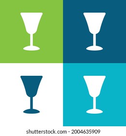 Big Goblet Flat four color minimal icon set