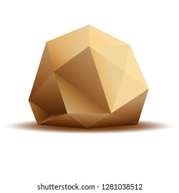 big gold luxury gemstone vector eps 10 illustration