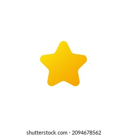 Big Gold Star icon, ranking mark. favorite sign website design, web button, mobile app. Stock vector illustration