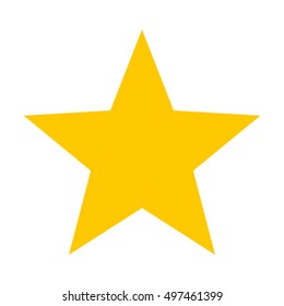 Big Gold Star. Trendy vector decoration symbol for website design, web button, mobile app. Logo illustration