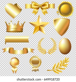 Big Golden Collection Gradient Mesh, Vector Illustration