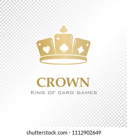 A big golden crown. Vector heraldic elements design