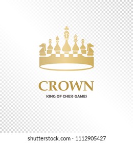 A big golden crown. Vector heraldic elements design