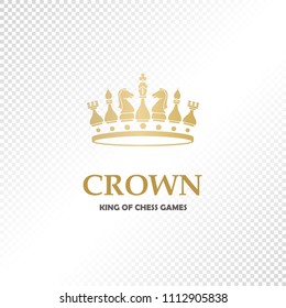 A big golden crown. Vector heraldic elements design