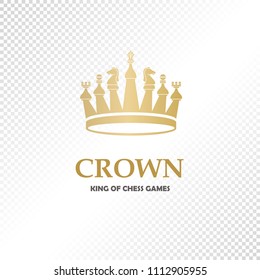 A big golden crown. Vector heraldic elements design