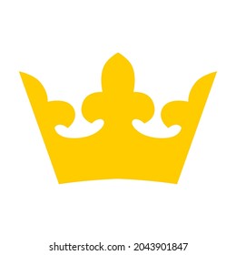 Big Golden king crown vector icon illustration. High quality business executive first class concept 