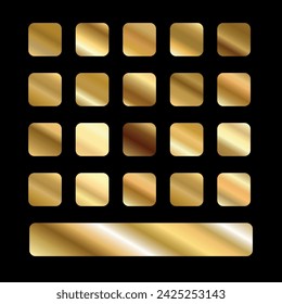 big golden metallic gradient set