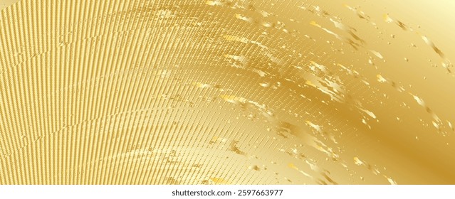 Big golden stage curtain and wave pattern