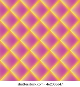 big gradient pink-gold diamond shaped in square tiles, seamless pattern