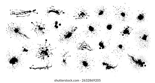 Big graffiti spray banner set. Highly detailed spray paint frame. Vector illustration EPS 10