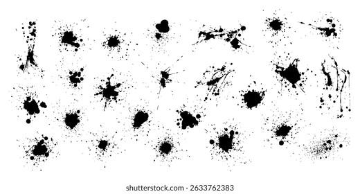 Big graffiti spray banner set. Highly detailed spray paint frame. Vector illustration EPS 10