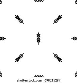 Big grain spike pattern repeat seamless in black color for any design. Vector geometric illustration