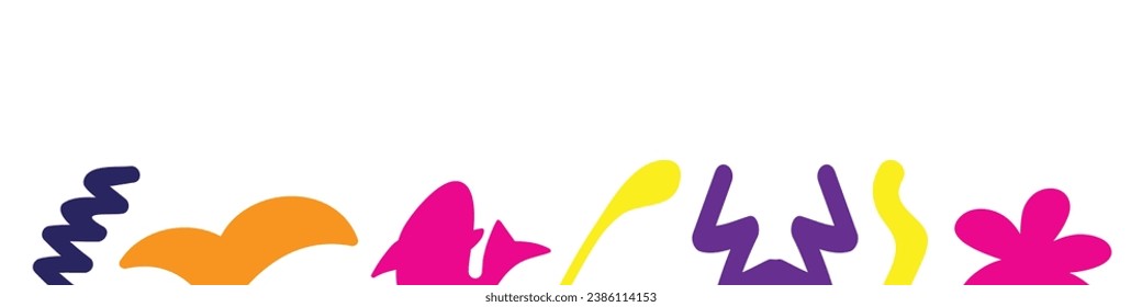 Big graph abstract backgrounds. Hand drawn various shapes and doodle objects. Contemporary modern trendy Vector illustrations. Every background is isolated.