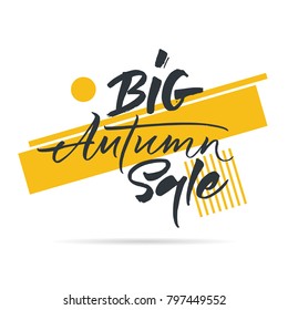 Big graphic set of seasons sale tags. Black and yellow. Additional numbers. 