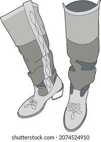 Big gray boots, EPS 10 file