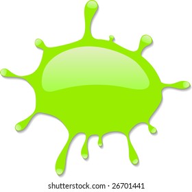 Big green blot. Vector illustration.