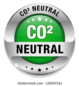 Big Green Carbon Dioxide Neutral Button