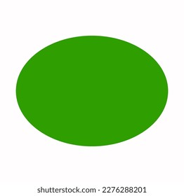 A big Green Ellipse on white background. 