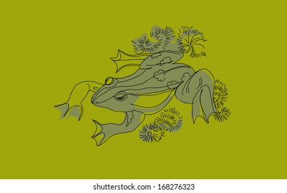 Big green frog.