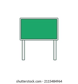Gran ilustración del vector de la carretera verde. Concepto de plantilla de objeto vector aislado.