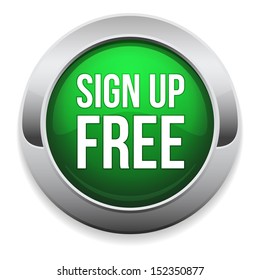 Big Green Sign Up Free Button