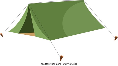 Gran carpa verde, ilustración, vector sobre un fondo blanco.