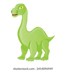 big green toothy apatosaurus standing on four legs