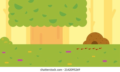 a big green tree in the forest 