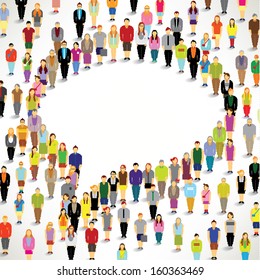 A Big Group of People Gather Together Vector Design