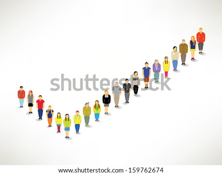 A Big Group of People Gather Together Vector Design