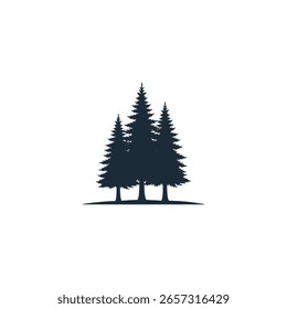 große wachsende Kiefer Baum Logo-Design