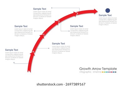 Big growth Arrow, Vector infographic template