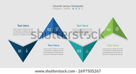 Big growth Arrow, Vector infographic template