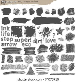 big grunge set - dirt and ink