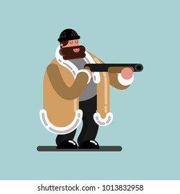 Big guy with shotgun is ready to shoot