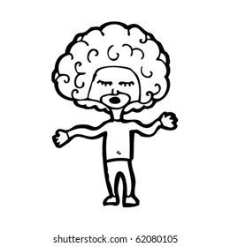 big hair kid cartoon
