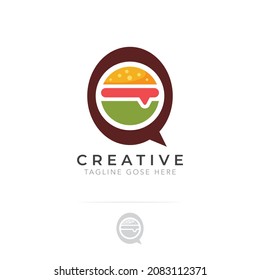 Big hamburger logo, Logo Design Inspiration