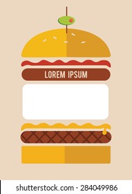 big hamburger  with a place for your text
