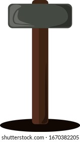 Großer Hammer, Illustration, Vektorillustration auf weißem Hintergrund.