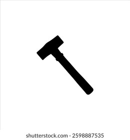 Big Hammer Silhouette  icon vector flat design.