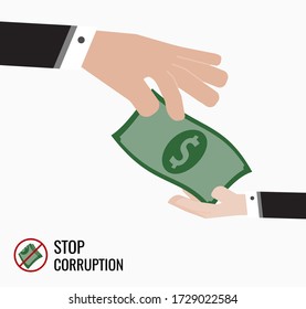una gran mano donar dinero a un pequeño vector de mano comunicar a los negocios la era de la revolución en el fondo blanco