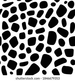 Big Hand Drawn Seamless Spots Polka Dots Background Patterns Vector Terrazzo Paint Splashes Brush Stroke