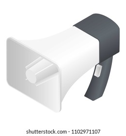 Big hand speaker icon. Isometric of big hand speaker vector icon for web design isolated on white background