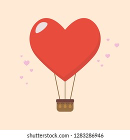 Big heart balloon. Vector illustration