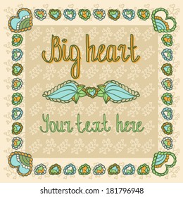 Big heart, cute frame