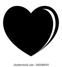 Big heart icon. Simple illustration of big heart vector icon for web