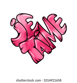 Big heart with lettering - I love you, in all languages of the world