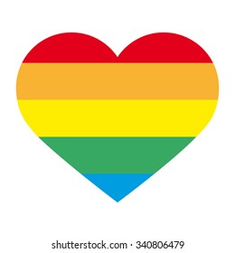Big heart with rainbow colors